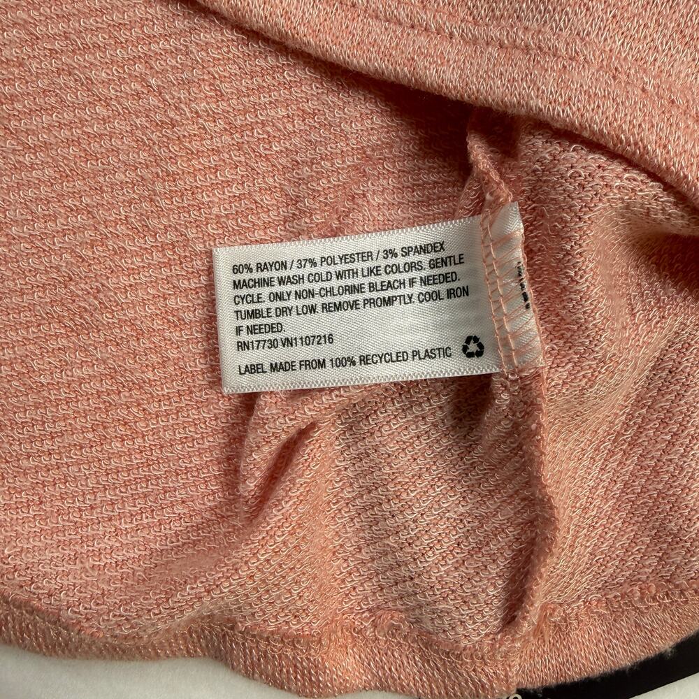Ava & Viv Peach Pink Knit Top Ruched Lace Up Sleeves Women's Plus Size 4X - Picture 6 of 9